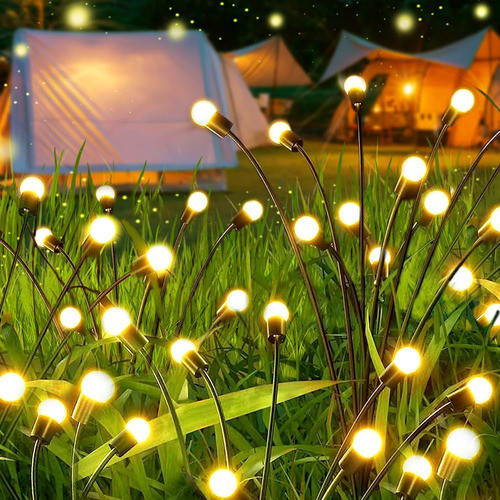 Luces Solares De Jardín Firefly Al Aire Libre: Paquete De 4 0