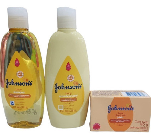 Shampoo Y Acondicionador Clásico 200m + Jabon Johnson's Baby 0