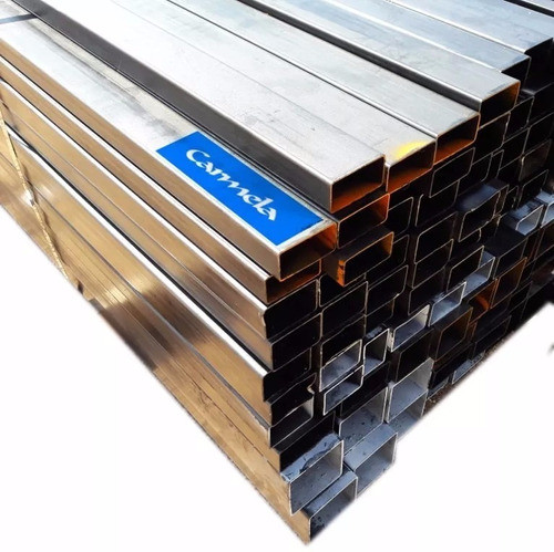 Caño Hierro Cuadrado Rectangular 40 X 100mm 2.0mm Barra 6m 0