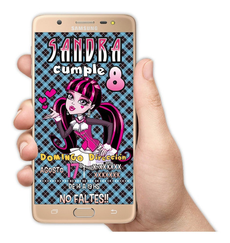 Invitaciones Digitales Personalizadas Monster High 0