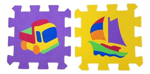 Piso Encastrable De Goma Eva 6 Baldosas Transporte Huyfrt 0