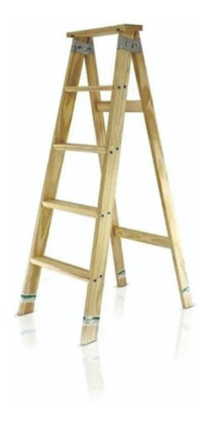 Escalera Familiar Simple Madera Reforzada 3 Escalones 0.75mt 0
