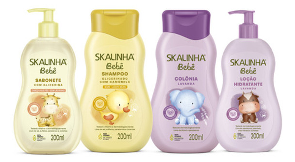 Kit Shampoo Colônia Sabonete Loção Bebê Infantil Skalinha 0
