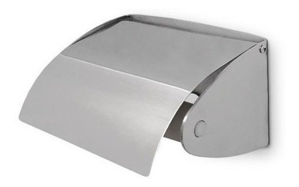 Portarollo Metal Con Tapa Porta Papel Accesorio Cromo 20052 0