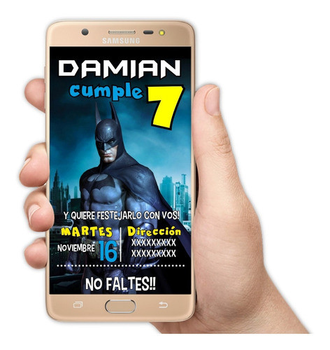 Invitaciones Digitales Personalizadas Batman 0