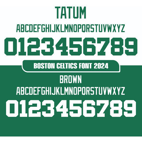 Tipografía Nba Boston Celtics 2024 0