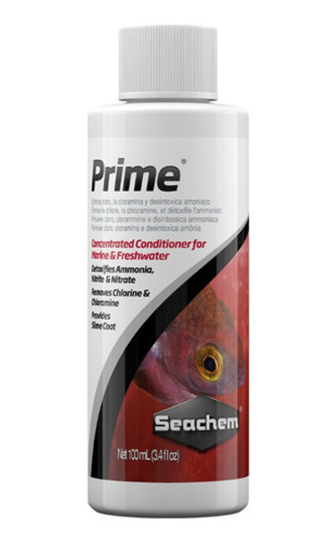 Prime 100 Ml Para 4000l Acondicionador De Agua- Seachem 0