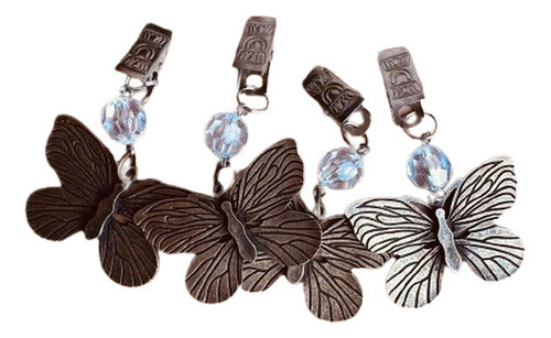 Set 4 Pesas Para Mantel Mariposa Metal Bronce Envejecido 0