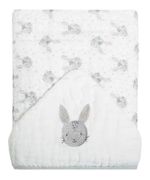 Toalha De Banho Papi Soft C/ Capuz Bord. 90cmx75cm-coelhinho 0