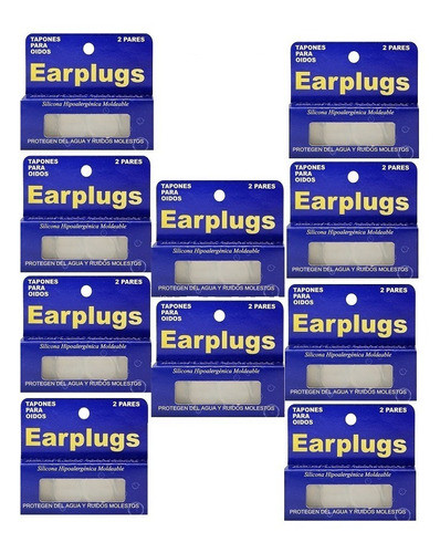 Tapones P/ Oidos Silicona Moldeable - Earplugs Pack 20 Pares 0