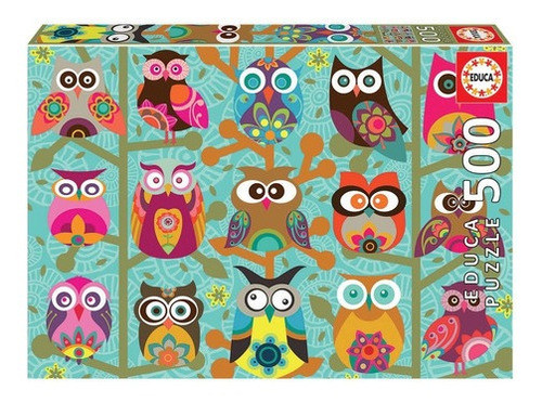 Puzzle Rompecabezas 500 Piezas Búhos Lechuzas Aves Educa 0