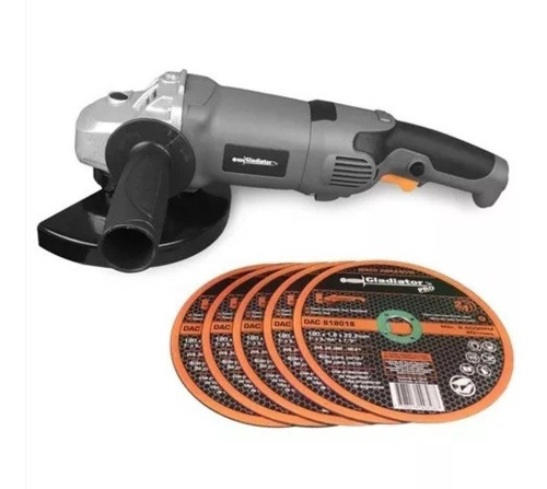 Amoladora Angular Eléctrica Gladiator 180mm 1600w 0