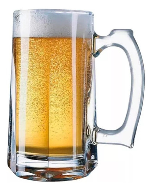 Jogo De 4 Canecas Em Vidro Reforçado Cerveja Chopp  400-ml 0