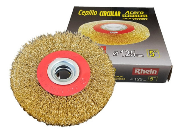 Cepillo Circular Plano De Alambre Ondulado 125mm Rhein 0 Cepillo Circular Plano De Alambre Ondulado 125mm Rhein 0