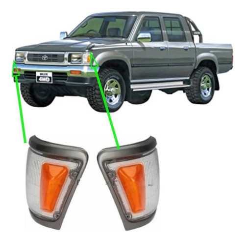 Juego De Faros Grises Para Hilux Modelo 2000 0