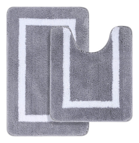 Olanly - Juego De Tapetes De Bano De Microfibra, 2 Piezas, S 0