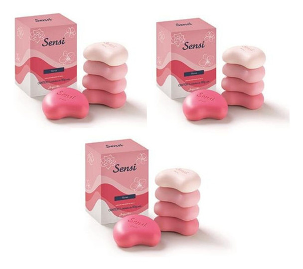 Kit 3 Caixas Sabonetes Em Barra Sensi Flores 5x80g - Jequiti 0