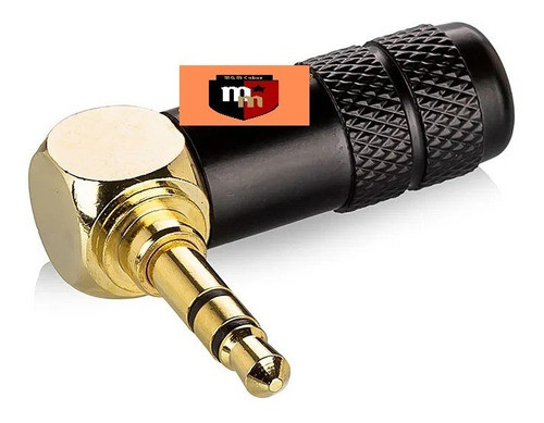 Plug Conector P2 Stereo 90 Graus Profissional 0