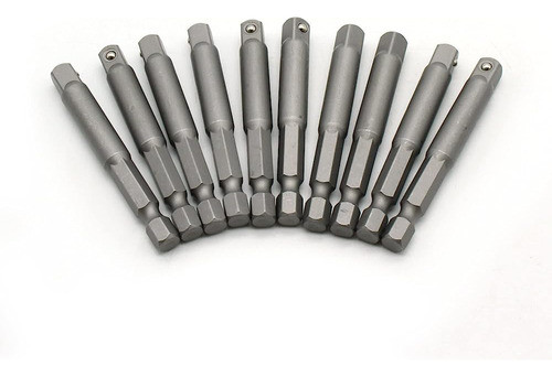 Temo 10 Pc 1/4 Pulgadas Power Socket Extension Adapter Bit S 0