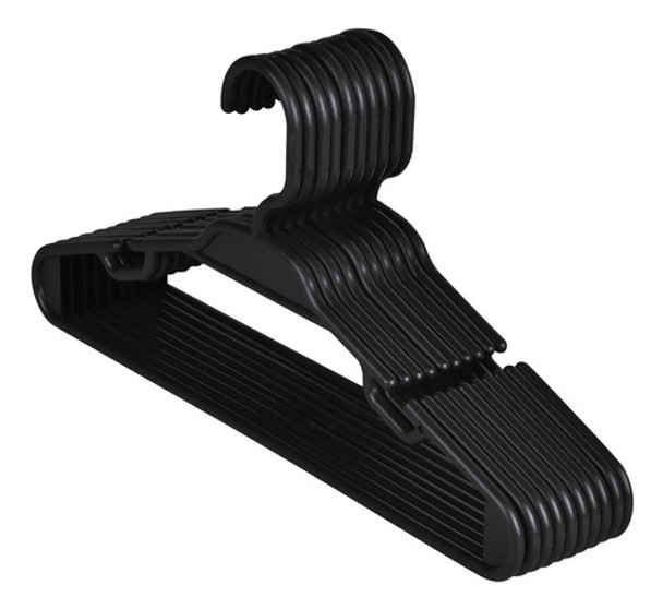 Cabide Infantil Preto 70 Unidades Atacado 0