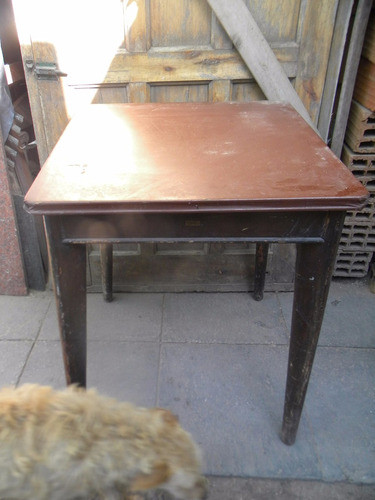 Mesa De Madera Rinconera Tapa Giratoria 0