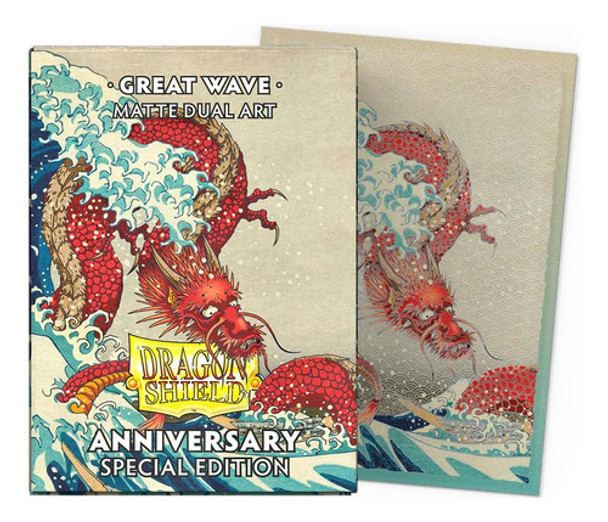 Capa Para Cartas Arcane Tinmen Dragon Shield Great Wave 100c 0
