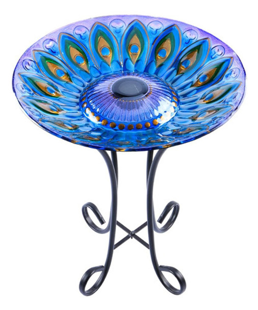 Mumtop Baño Para Pájaros De Vidrio Al Aire Libre Baños Solar 0