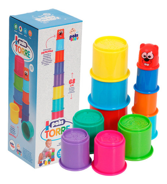 Potes Para Encaixar Educativo Pedagógico Sensorial Brinquedo 0