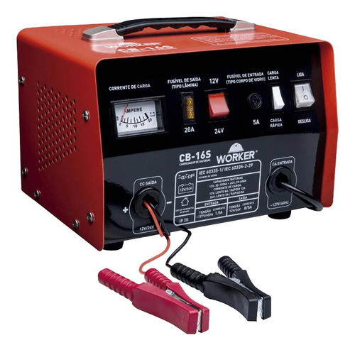 Carregador De Bateria Worker Cb16s 220v - 434760 0