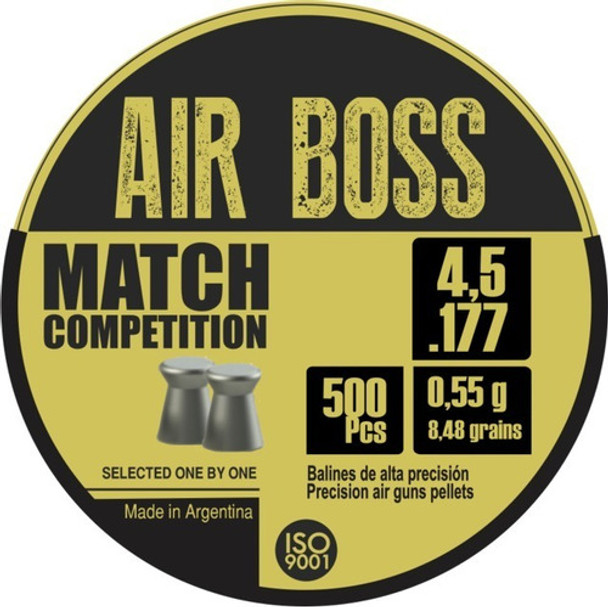 Balines Air Boss Match Competition 4,5 X 500 Unid 8.48 Grain 0 Balines Air Boss Match Competition 4,5 X 500 Unid 8.48 Grain 0