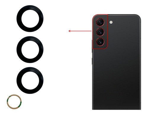 Kit Repuesto Vidrio Lentes De Camaras Para Samsung M23 (5g) 0