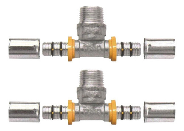 Kit 2 Te Tee Gás Encanado 16mm Rm 1/2'' Pex Multicamadas 0