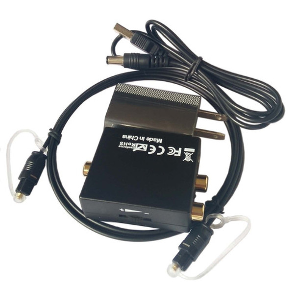 Volumen Toslink Óptico Coaxial Digital A Analógico Convertid 0