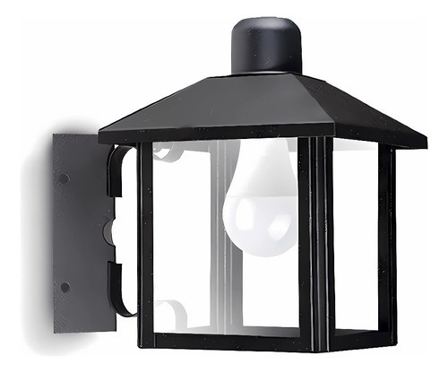 Farol Hierro Y Vidrio Recto Con Fijación Esquinero 0