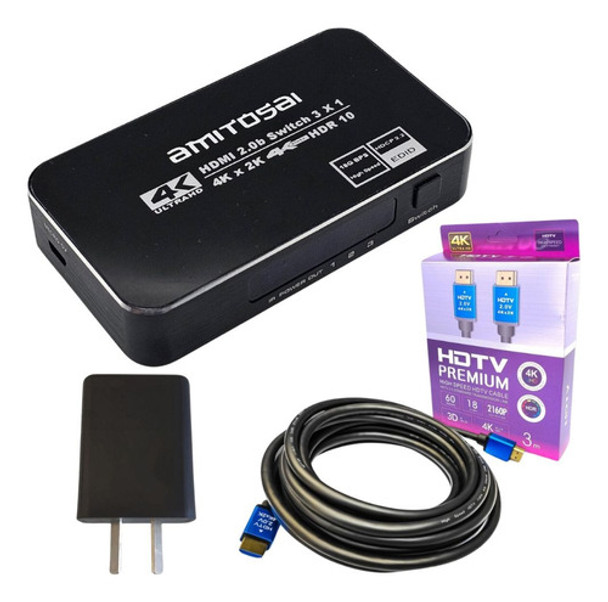 Switch Hdmi 3x 1 Amitosai Combo Ideal Presentaciones Hdmi3m 0 Switch Hdmi 3x 1 Amitosai Combo Ideal Presentaciones Hdmi3m 0