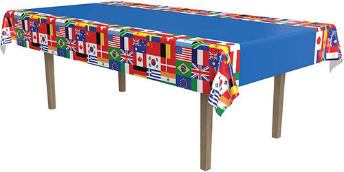 International Flag Tablecover Party Accesorio 1 Conteo 1  Pk 0