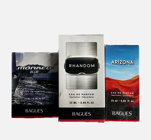 Set Perfume Mini Homenaje Bagues Arizona Rhandom Monaco 25ml 0