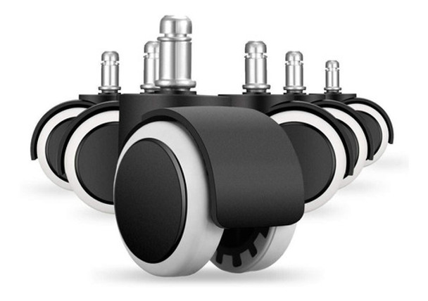 Ruedas Pack 5 Un Para Repuesto De Sillas Sillones Oficina 0