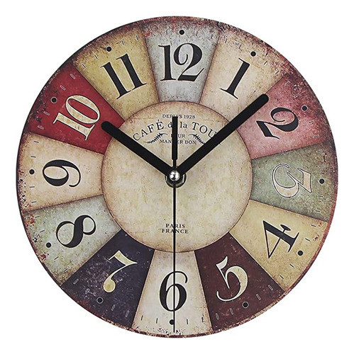 Reloj De Pared Timelike De Madera Mdf, Estilo Retro, Estilo. 0