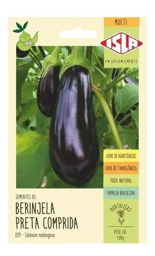 Sementes De Berinjela Preta Comprida 0