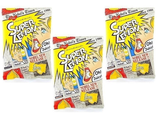 Kit 3 Balas Super Lemon 84gr 20 Unidades Japonesa Azedinha 0