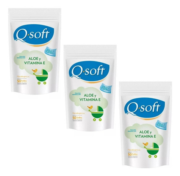 Toallitas Húmedas Bebe Qsoft Aloe Vera 3x50 Unidades 0 Toallitas Húmedas Bebe Qsoft Aloe Vera 3x50 Unidades 0