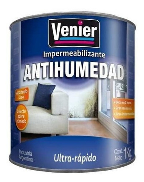 Antihumedad Venier Acabado Liso X 4l Pintura Blanca 0
