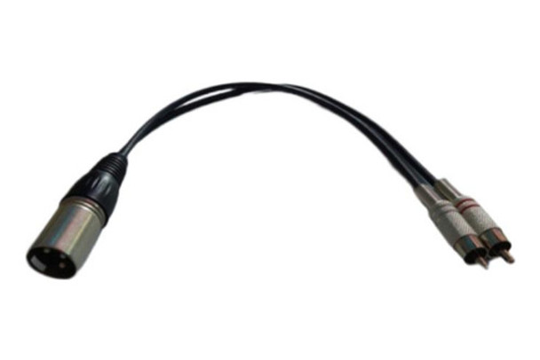 Cable De Audio Canon Xlr Macho A 2 Rca Macho 30 Cm Reforzado 0