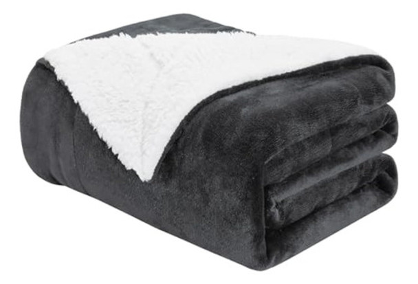 Manta De Forro Polar Sherpa Tamaño Queen - Manta 0