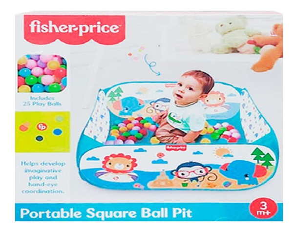 Fisher Price Portable Square Ball Pitt 25 Pelotas 0