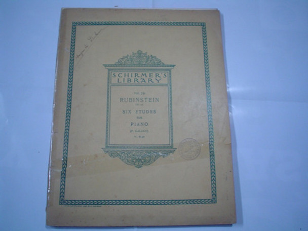 Schirmer's Library Rubinstein Piano (p.galicco) O P .23 0 Schirmer's Library Rubinstein Piano (p.galicco) O P .23 0