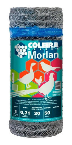 Tela Hexagonal Pinteiro 50x1,50m Fio 22 Morlan 0