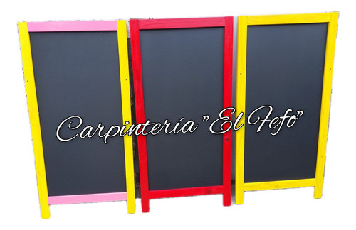 Pizarrón Doble 120x60cm Para Tiza Marco Pintado A Elección 0