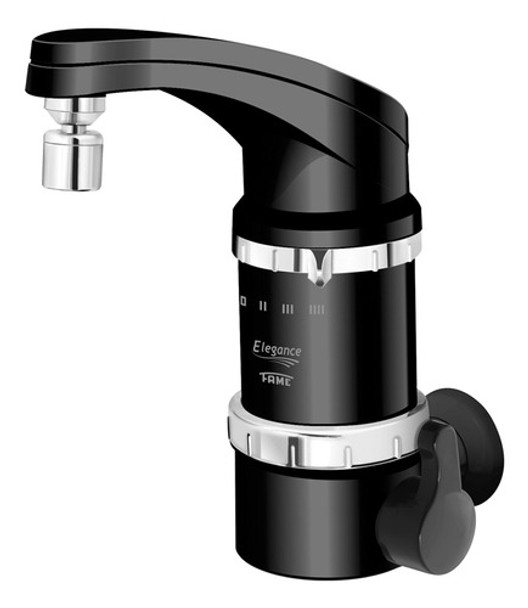 Torneira Elétrica Fame Elegance 4t De Parede Preta 127v 0